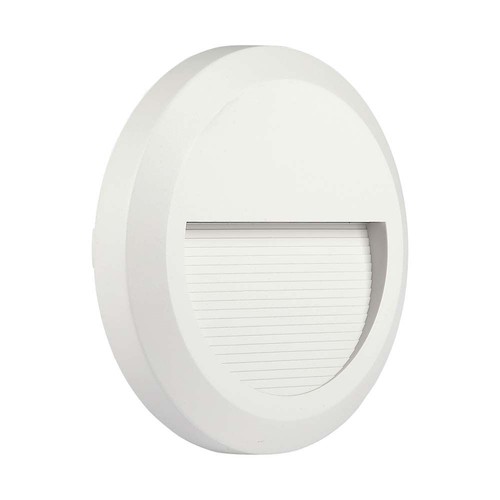 2W rund LED trappspot - Vit, 4000K, IP65, inomhus och utomhus
