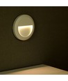 2W rund LED trappspot - Vit, 3000K, IP65, inomhus och utomhus