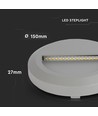 2W LED - Trappbelysning, 3000K, Grå Hölje, Rund.