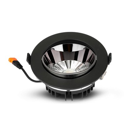 20W Ø16cm LED infällnadspanel med Samsung LED chip - 1780lm, 3000K, svart, hål: Ø15 cm, 5 års garanti