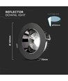 20W Reflektor - LED, COB, Downlight, Samsung Chip, 3000K, Svart.