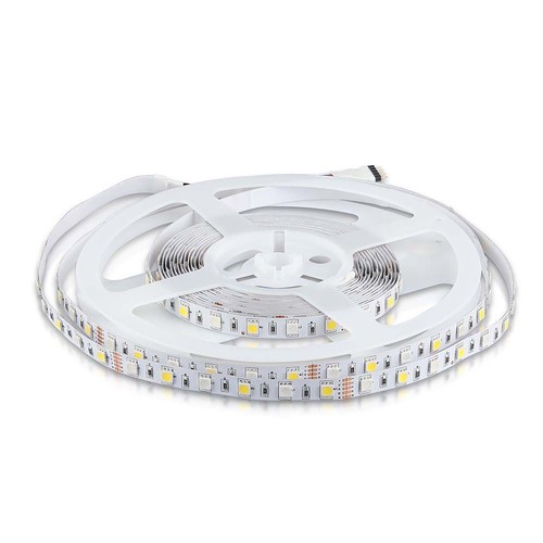 60 LED Strip Ljus 8W/m - RGB+W, IP20, 5m/rulle