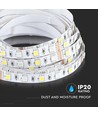 60 LED Strip Ljus 8W/m - RGB+W, IP20, 5m/rulle