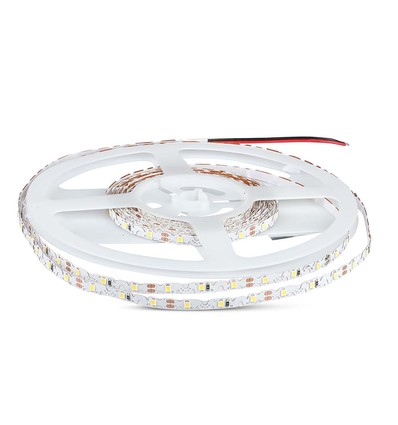 60 LED stripbelysning 5W/m S-form - 6400K, 12V, IP20, 5m/rulle