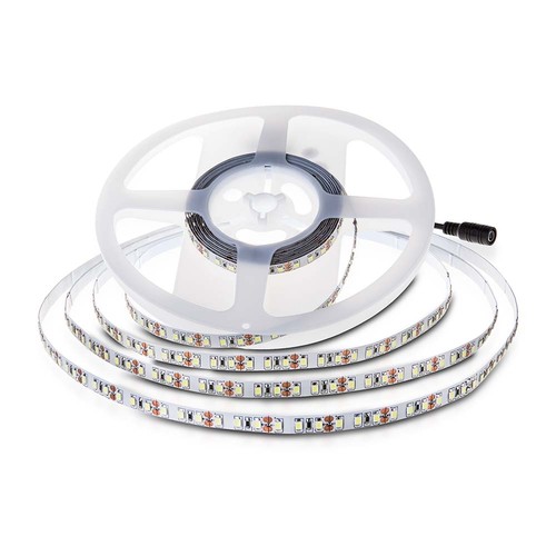 120 LED stripljus 8W/m - 4000K, IP20, 24V, dubbelsidig PCB (10m/rulle)