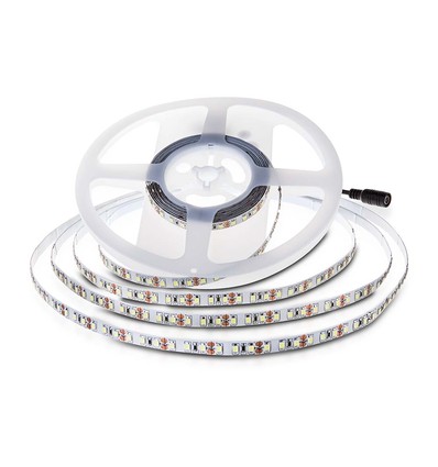 120 LED stripljus 8W/m - 4000K, IP20, 24V, dubbelsidig PCB (10m/rulle)