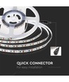 120 LED stripljus 8W/m - 4000K, IP20, 24V, dubbelsidig PCB (10m/rulle)