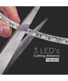 5m 8W/m stänksäker LED strip - 24V, IP65, 120 LED per meter, 6500K