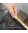 5m 8W/m stänksäker LED strip - 24V, IP65, 120 LED per meter, 6500K