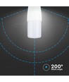 E14 7,5W LED lampa - T37, Samsung LED chip, 660lm, varmvit