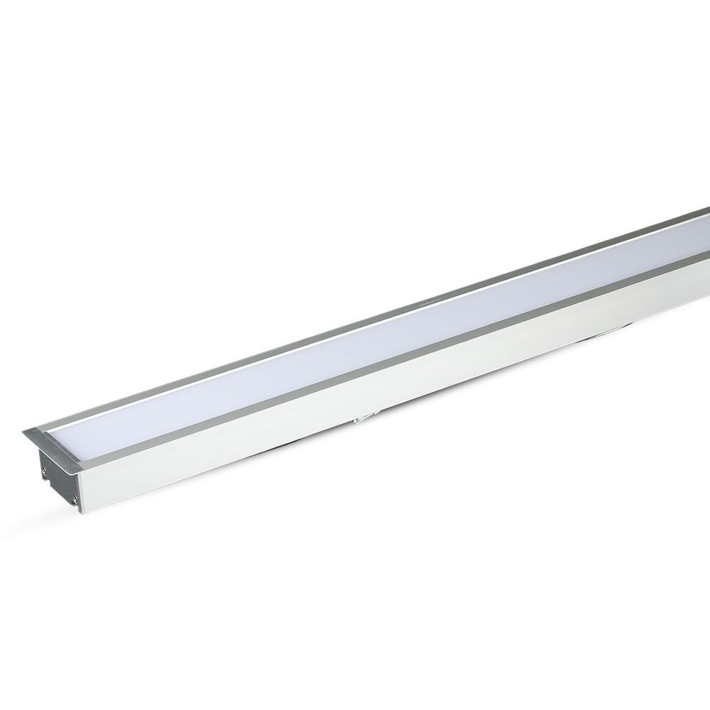 40w Led Linjar Infalld Belysning Samsung Chip 4000k Silverhus. Kulör : Neutral