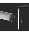 120cm 40W LED ljusskena, silver, Samsung - UGR19, 1-10V dimbar