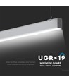 120cm 40W LED ljusskena, silver, Samsung - UGR19, 1-10V dimbar
