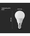 P45 LED Plast Glödlampa 3,7W E14 - 6500K