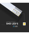 40W LED linjär pendelarmatur, svart - Samsung LED chip, 4000K, 120cm, 5 års garanti