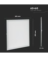 40W LED-panel 60x60 Samsung Chip 4000K