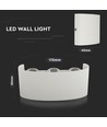 5W Vägglampa - LED, 3000K, Sandfärgad vit