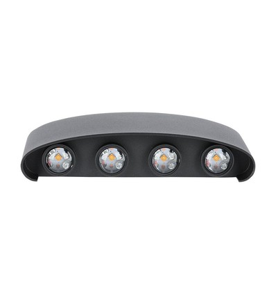 7W Vägglampa - 3000K, LED, Sandblack