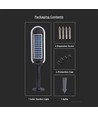 5W LED Solcellestolpe Belysning - 4000K, Vit+Svart Hus