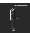 5W LED solcellestolpbelysning - 3000K, vit+svart hölje