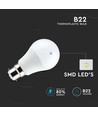 8,5W A60 LED-lampa B22 - Termoplast, 4000K