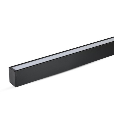 120cm 40W LED skena med Samsung chip - 3400lm, dimbar, silver/svart aluminium, 6400K