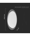 40W Designer Dome LED taklampa - Ø40cm, CCT färgskifte, dimbar, stjärnhimmeleffekt, inkl. fjärrkontroll