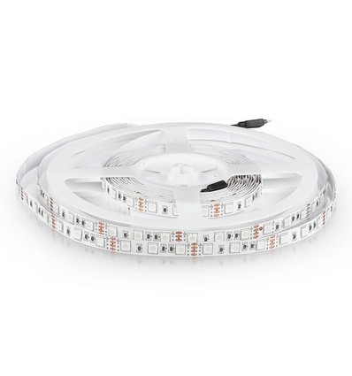 5m 11W/m röd LED-strip - 12V, IP20, 60 LED per meter, 5050 SMD