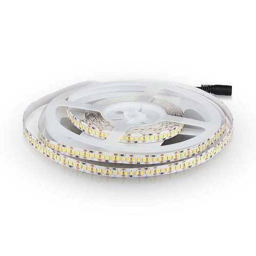 5m 17W/m LED-strip - 12V, IP20, 204 LED per meter, varmvit