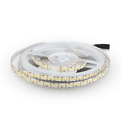 5m 17-18W/m LED strip - 24V, IP20, 204 LED per meter, kallvit