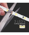 60 LED Strip-ljus 5W/m S-form - 3000K, 12V, IP20, 5m/rulle