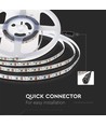 10m 8W/m LED strip, 6500K - 24V, IP20, 120 LED per meter, 750lm/m