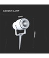 12W LED trädgårdslampa - 3000K, vit, hus