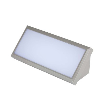 12W LED utomhus vägglampa - IP65, grå, 1250lm, 4200K, oblique design