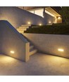 12W utomhus vägglampa - 1250lm, IP65, grå, 6400K, 26,5cm bredd