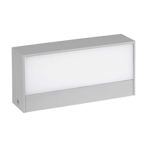 9W Up/Down utomhus vägglampa - IP65, grå, 3000K, 850lm, inkl. ljuskälla