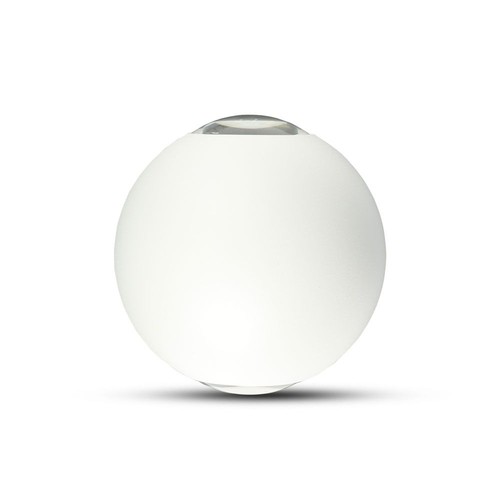 4W vit LED vägglampa - IP65, 3000K, rund, utomhus, inkl. ljuskälla