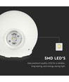 4W vit LED vägglampa - IP65, 3000K, rund, utomhus, inkl. ljuskälla