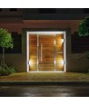 12W kvadratisk LED vägglampa, svart - 4000K, 1200lm, IP65, inomhus / utomhus