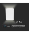 4W Vägglampa LED - 3000K, vit