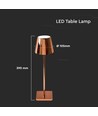 3W uppladdningsbar LED bordslampa, guld - Touch dimbar, 3000K, 4000mAh batteri, 5V USB