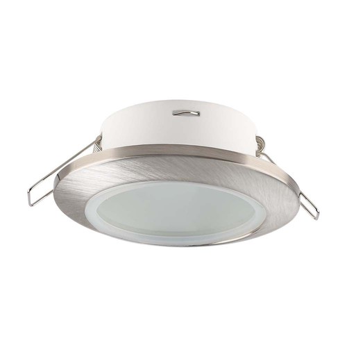 GU10 - lampa, rund satin nickelfinish