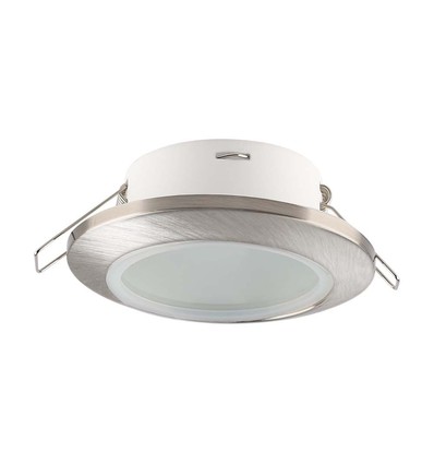 GU10 - lampa, rund satin nickelfinish