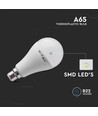 15W A65 lampa B22 - Plast, Samsung chip, 6500K