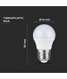 G45 glödlampa 4,5W E27 - 6500K, plast