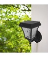 2W Solara LED vägglampa med solcell - IP65, 3000K+6000K, svart, inkl. batteri