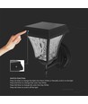 2W Solara LED vägglampa med solcell - IP65, 3000K+6000K, svart, inkl. batteri