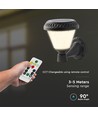 0,8W Solara LED vägglampa med sensor och solcell - CCT, RF fjärrkontroll, IP44, svart, 16x23 cm