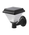 LED Solcell Vägglampa - RF-Kontroll, CCT, 3-i-1, Svart Hölje, IP44, 160x160x230mm.