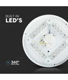 24W LED taklampa - Ø35cm, 2600lm, IP20, rund dome design